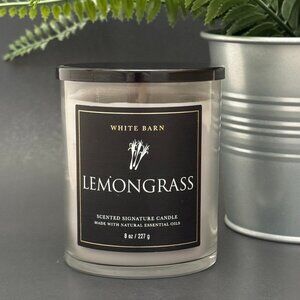 BBW Lemongrass White Barn Bath & Body Works Single Wick Candle